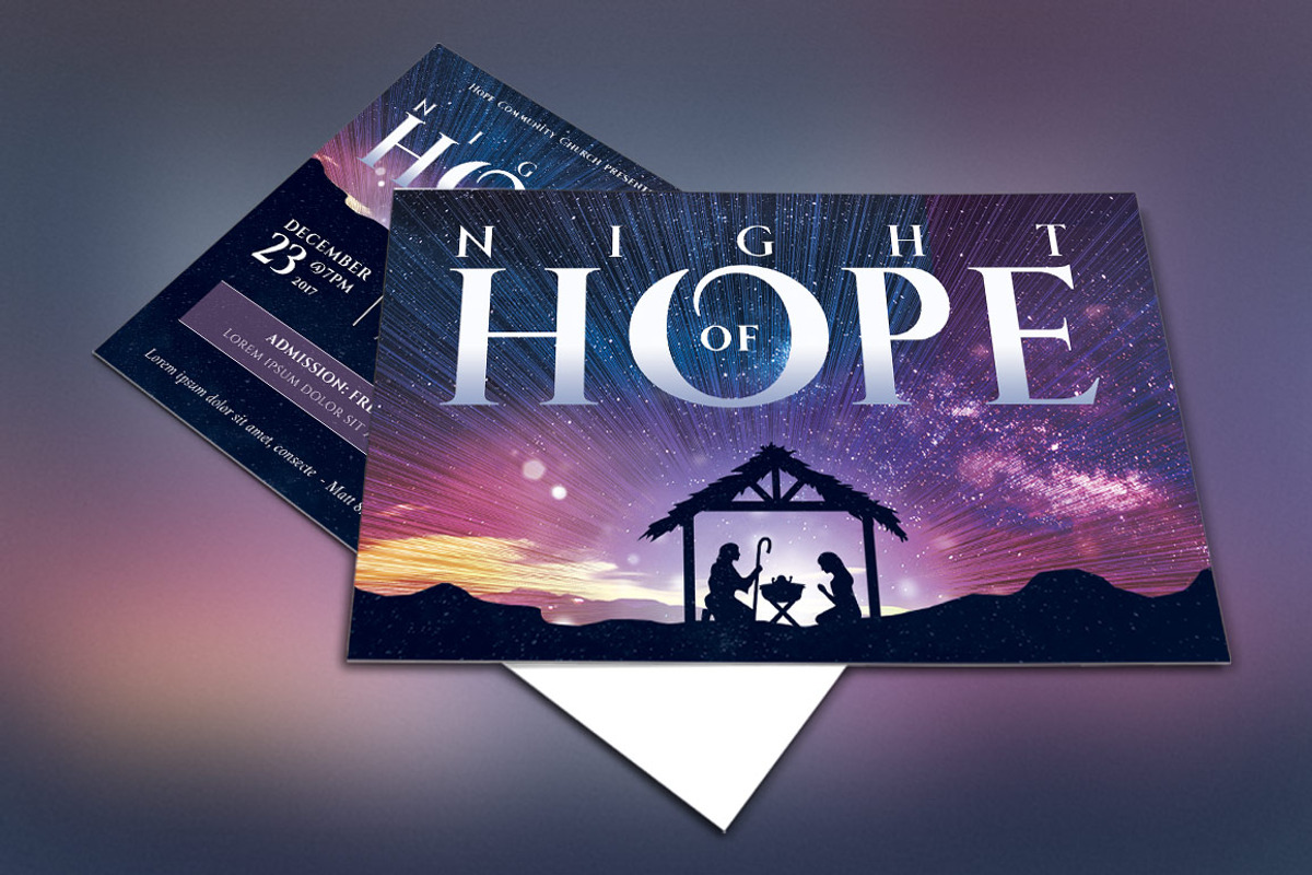 Christmas Hope Cantata Postcard, a Flyer Template by Godserv Designs (Photo 1 of 8)
