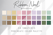 Ribbon Noel Procreate Color Palette, a Decorative Illustration by Colorsfav (Thumbnail 1 of 3)