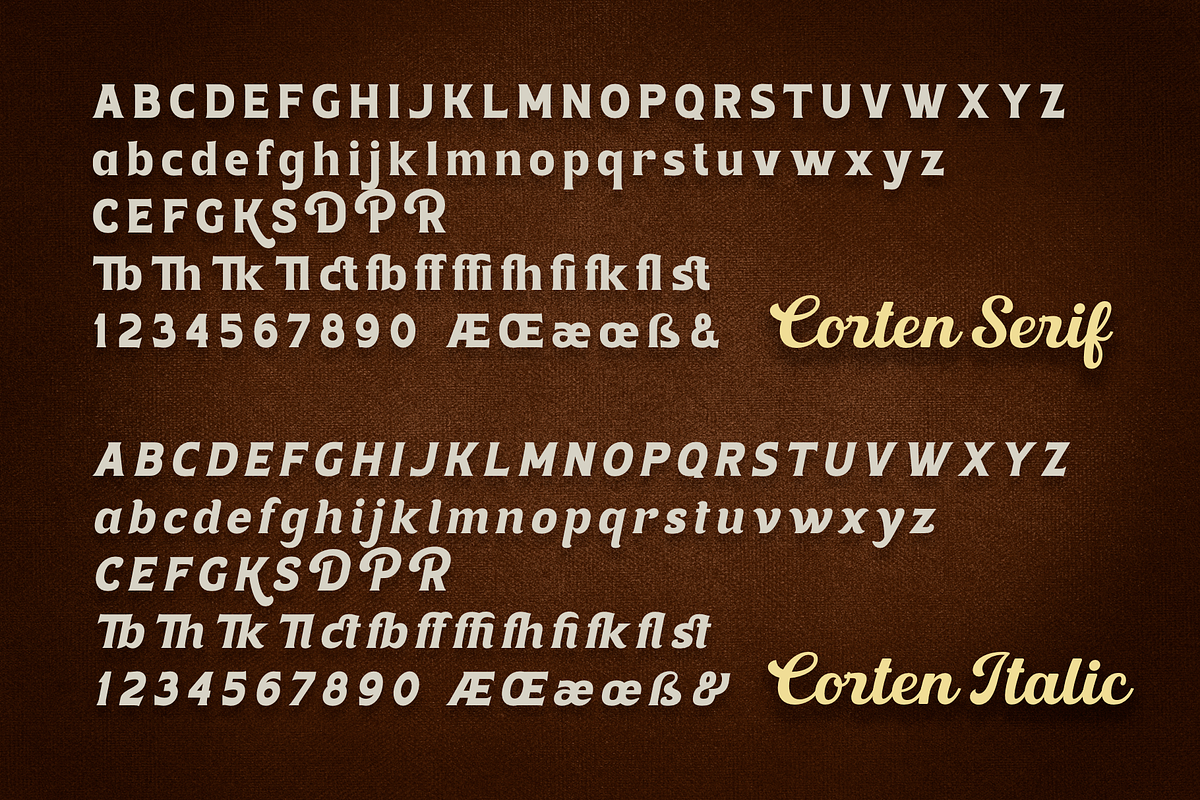 Corten, a Serif Font by Larin Type Co. (Photo 11 of 14)