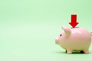 Saving money concept with piggy, a Business Photo by Artonix