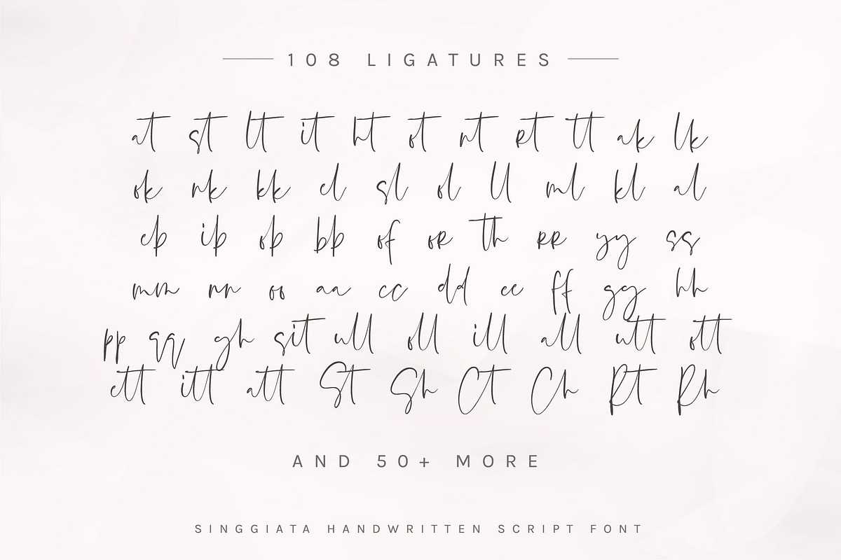 Singgiata Handwritten Font, a Script Font by etigletters (Photo 13 of 15)
