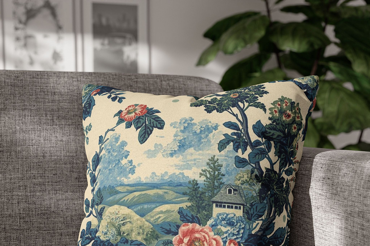 Colorful Toile de Jouy Pattern, a Pattern Graphic by elfy creative (Photo 3 of 3)