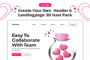 Valentine Love 3D Icon, an Environmental 3D Model by Lumina_ui_ux202 (Thumbnail 3 of 6)