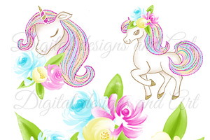 Cute Unicorns Clipart