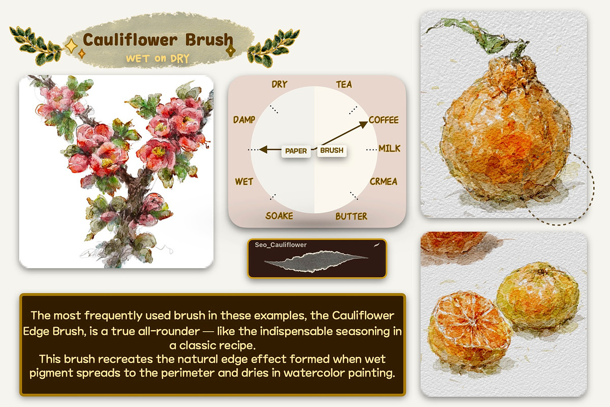 Authentic WATERCOLOR BRUSHES by Seo, a Brushes & More by Illustration by Seo (Photo 12 of 33)