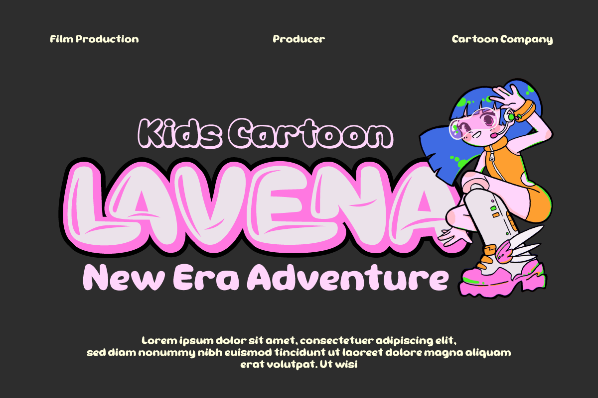 Theren - Bubble Display Font, a Sans Serif Font by twinstd (Photo 7 of 10)