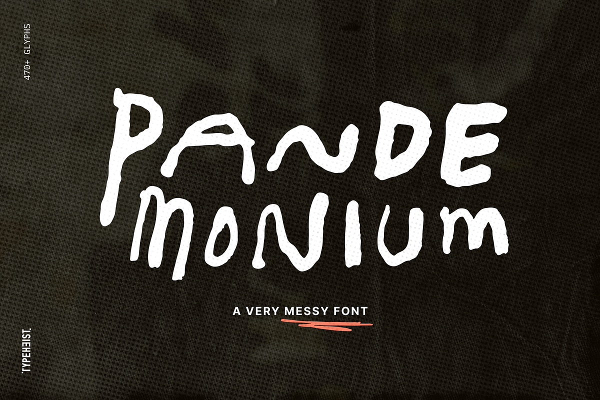 Pandemonium Messy Handwriting Font, a Handwritten Font by TYPEHEIST (Photo 1 of 11)
