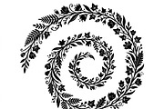 50 Elegant Floral Leaf Spiral Frame, a Decorative Illustration by Amazin_art (Thumbnail 23 of 39)
