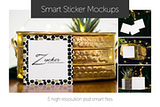 Square Sticker Smart Mockups, a Product Mockup by Studio Meraki (Thumbnail 1 of 5)