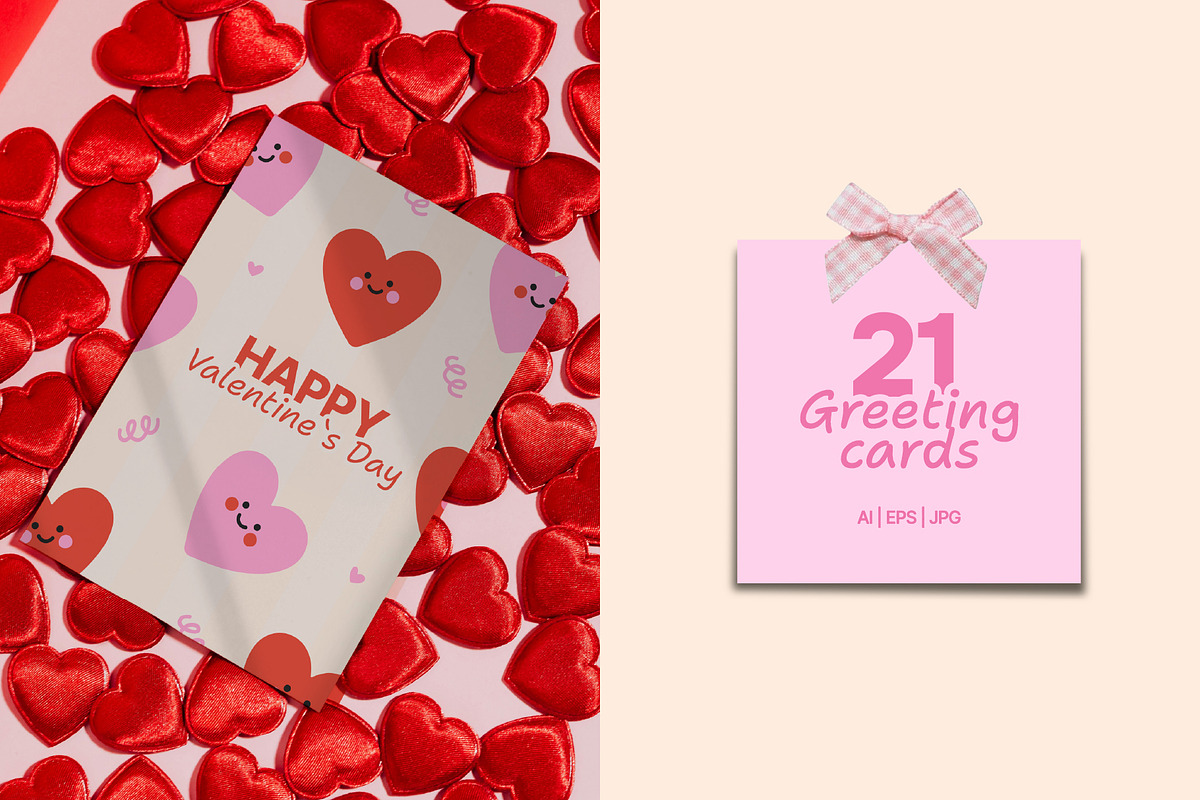 Valentine`s Greeting Cards, an Object Graphic by Creative Gallery (Photo 2 of 7)