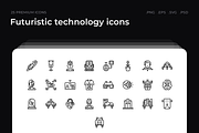 Futuristic technology icons, an Outline Icon by Wencory (Thumbnail 1 of 2)