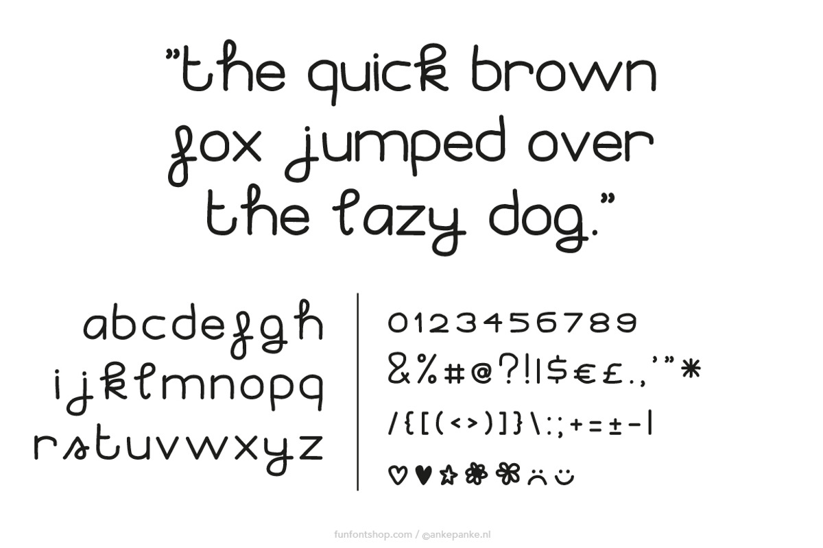 I Heart Snailmail Font preview 2