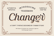 SS Changer - Script Typeface, a Script Font by syabab studio (Thumbnail 1 of 6)