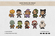 Kids Trick-or-Treat Illustration, an Illustration by MEANDSTUDIO (Thumbnail 1 of 11)