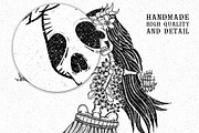 Hula Skeleton Halloween Dancer, an Illustration by creativebythesea (Thumbnail 2 of 3)