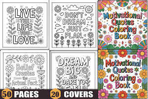 Motivational Quotes Coloring Book
