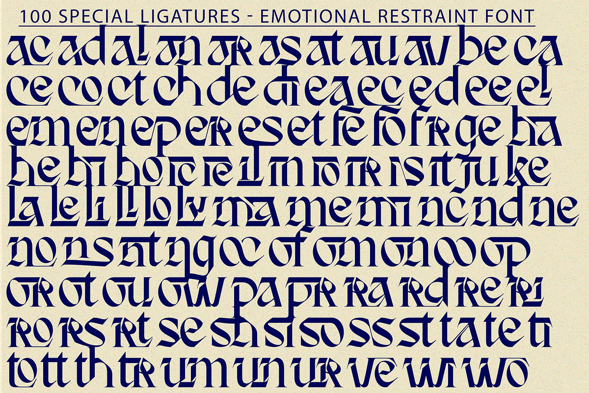 Emotional Restraint Font, a Blackletter Font by 177Studio (Photo 8 of 8)