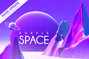 Purple Space - HUGE UPDATE +160files, a Presentation Template by KAT (Thumbnail 1 of 16)