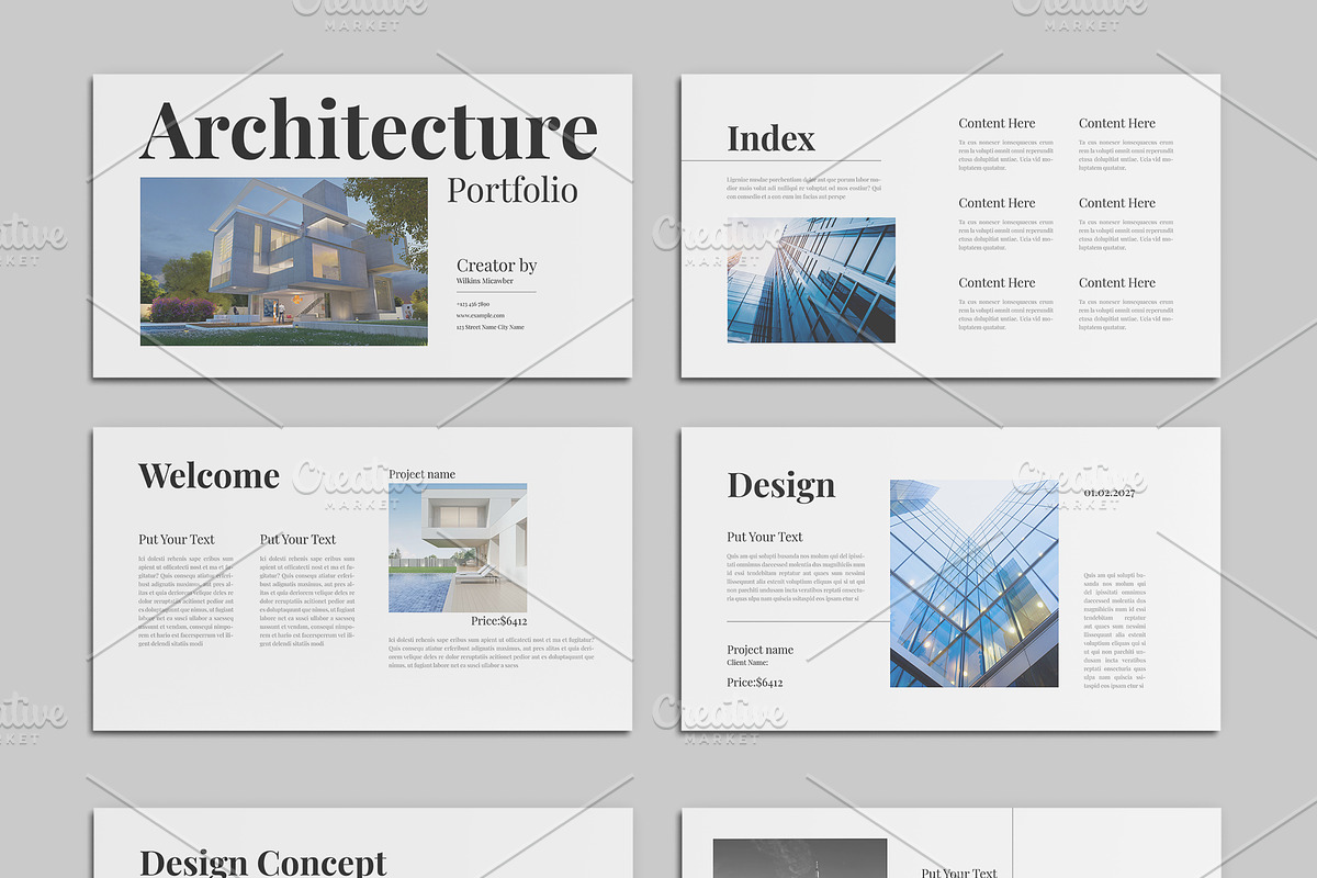 Architecture Portfolio Presentatio, a Presentation Template by ClickPaint_Studio (Photo 2 of 6)