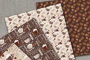 Cafe au lait, Coffee papers AMB-1563, a Pattern Graphic by AMBillustrations (Thumbnail 1 of 2)