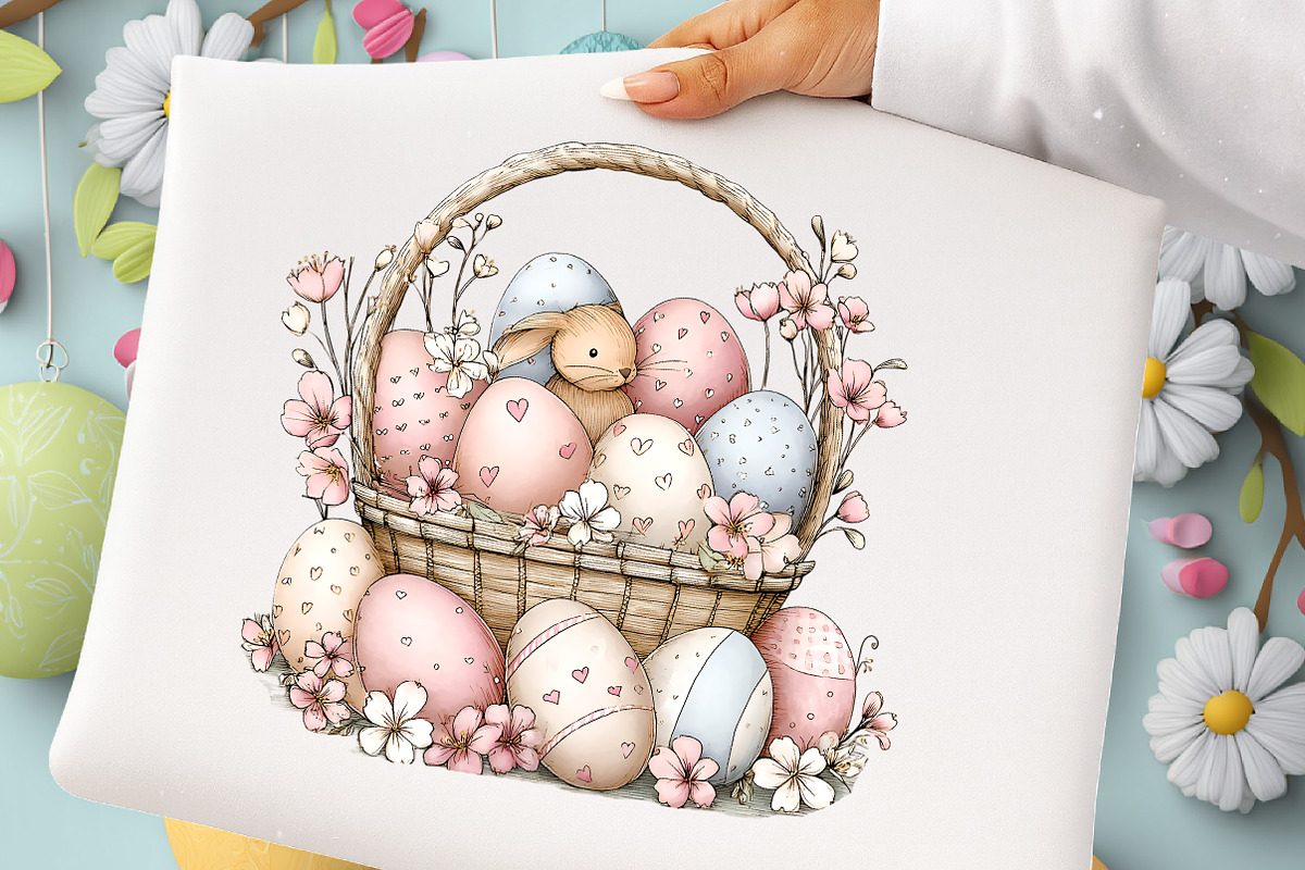 Watercolor Easter Bunny Clipart Bund, an Illustration by GatewayDesign (Photo 3 of 11)