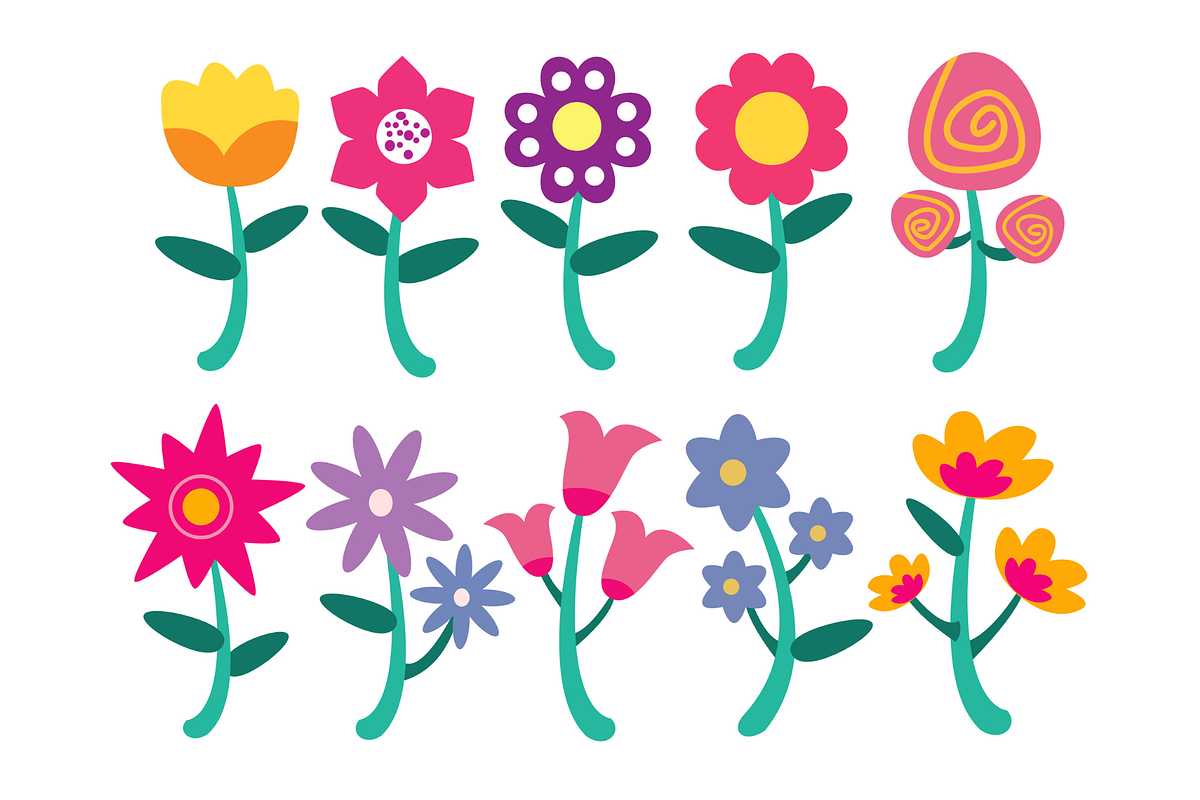 60 Flat Flower Vectors, a Graphic by judayartworks (Photo 6 of 7)
