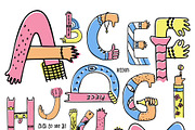 Hands up crazy color font, a Symbol Font by Kseniia Kuznetsova (Thumbnail 2 of 5)