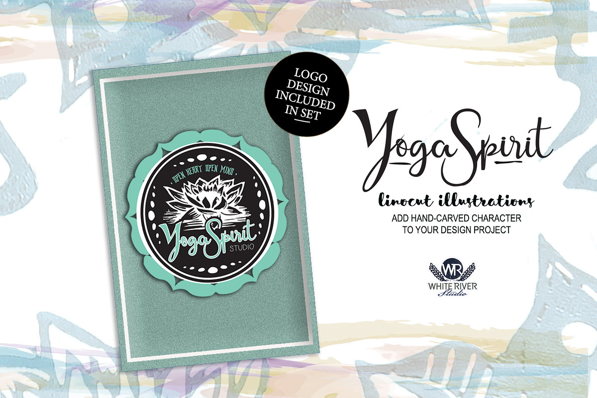 Yoga Spirit Linocuts, a Graphic by WhiteRiverStudio (Photo 5 of 5)