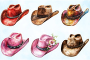 Cowboy Hat Clipart Bundle, an Illustration by Craft Nest (Thumbnail 3 of 5)