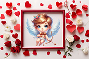 Watercolor Valentine Clipart Set, an Illustration by RobertsArt (Thumbnail 2 of 7)