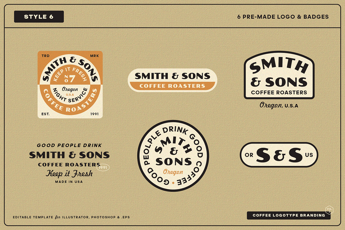 Logotype Coffee Branding, a Branding & Logo Template by Refolve Design (Photo 10 of 27)