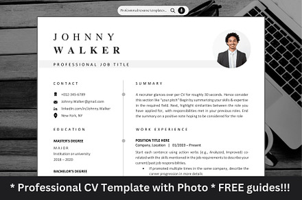 Instant Download Resume Template