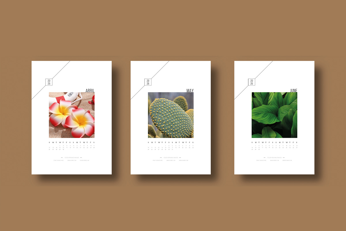 2026 Photo Wall Calendar Design, a Stationery Template by MightyDesign (Photo 3 of 8)