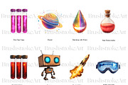 Watercolor Science Clipart, Teachers, an Education Illustration by BrushstrokeArtGB (Thumbnail 3 of 9)