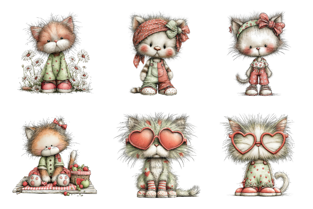 Whimsical summer clipart bundle, an Illustration by SinaCreation (Photo 4 of 11)