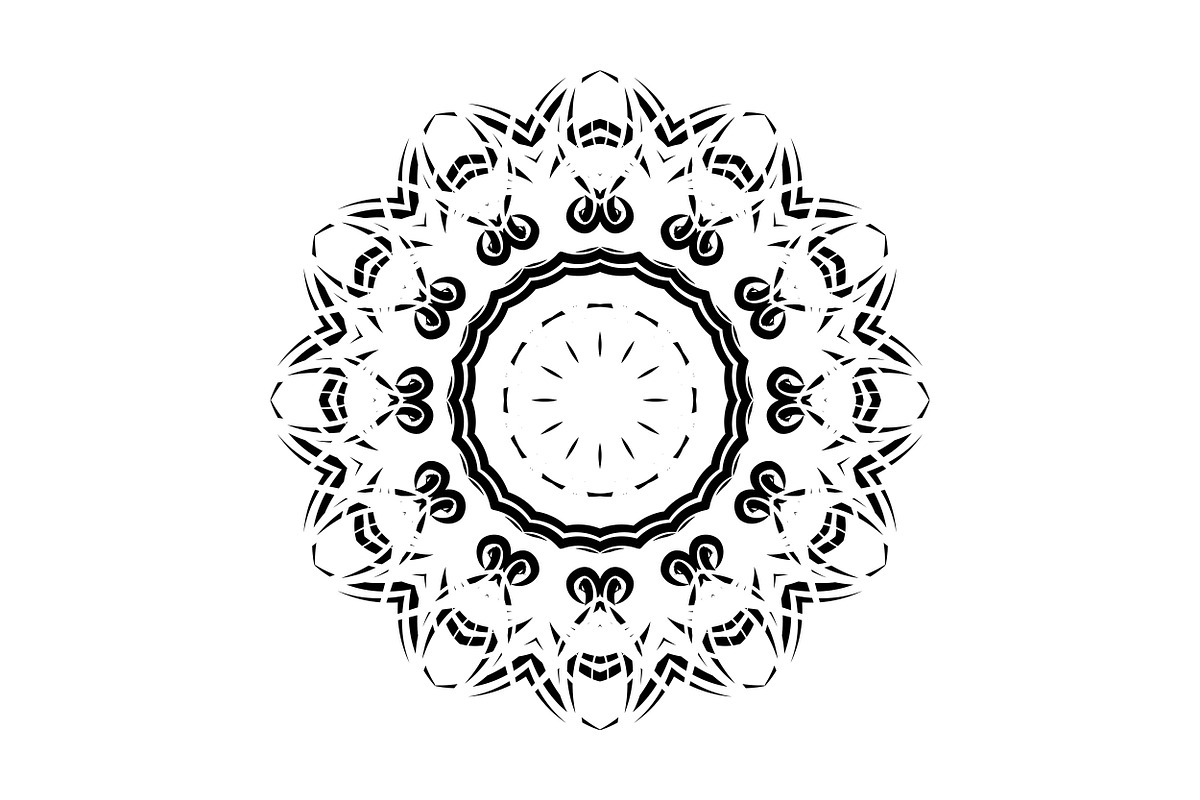Black White Mandala Illustration Set, a Decorative Illustration by NJ Himel (Photo 72 of 101)