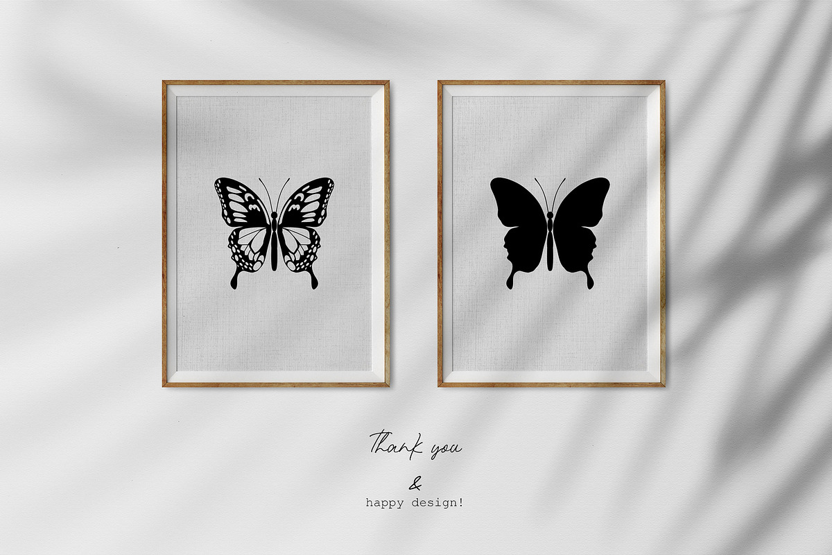 Butterflies vector collection, a Decorative Illustration by Glass Cat Design (Photo 10 of 10)