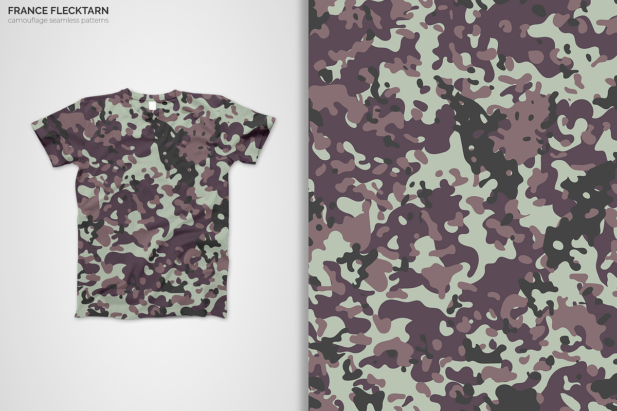 France Flecktarn Camouflage Patterns, a Pattern Graphic by 3Y_Design (Photo 5 of 5)