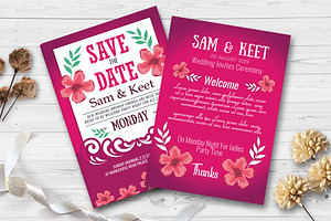 Double Sided Save The Date Card, an Invitation Template by Business Flyers