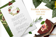 Watercolor floral set-Burgundy color, a Decorative Illustration by Pamyatka Shop (Thumbnail 3 of 7)