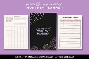 Elegant Monthly Planner