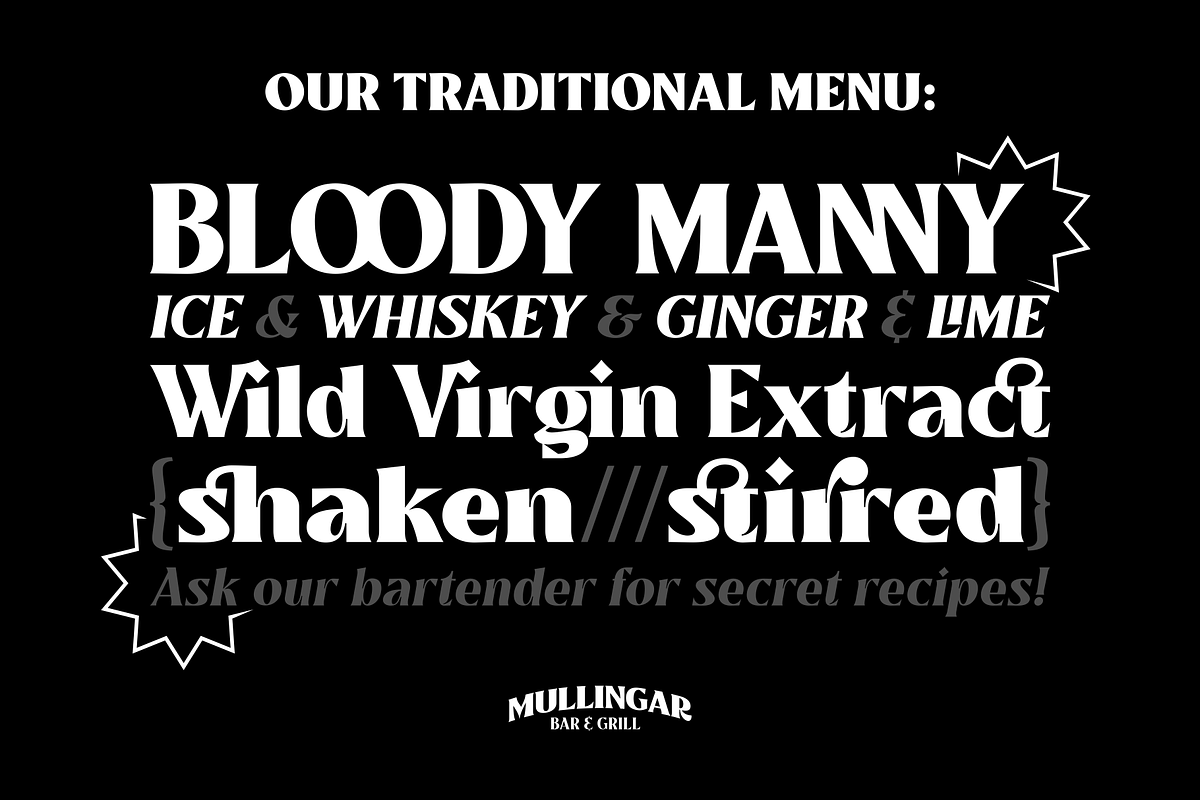 Mullingar | Display Typeface preview 7