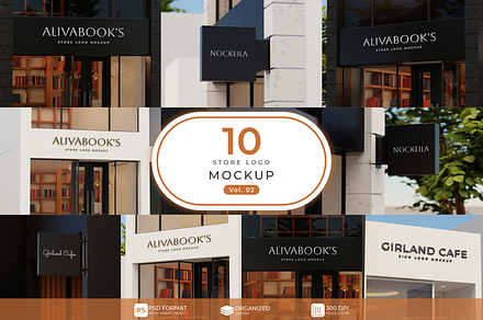 Sign logo mockup vol. 02