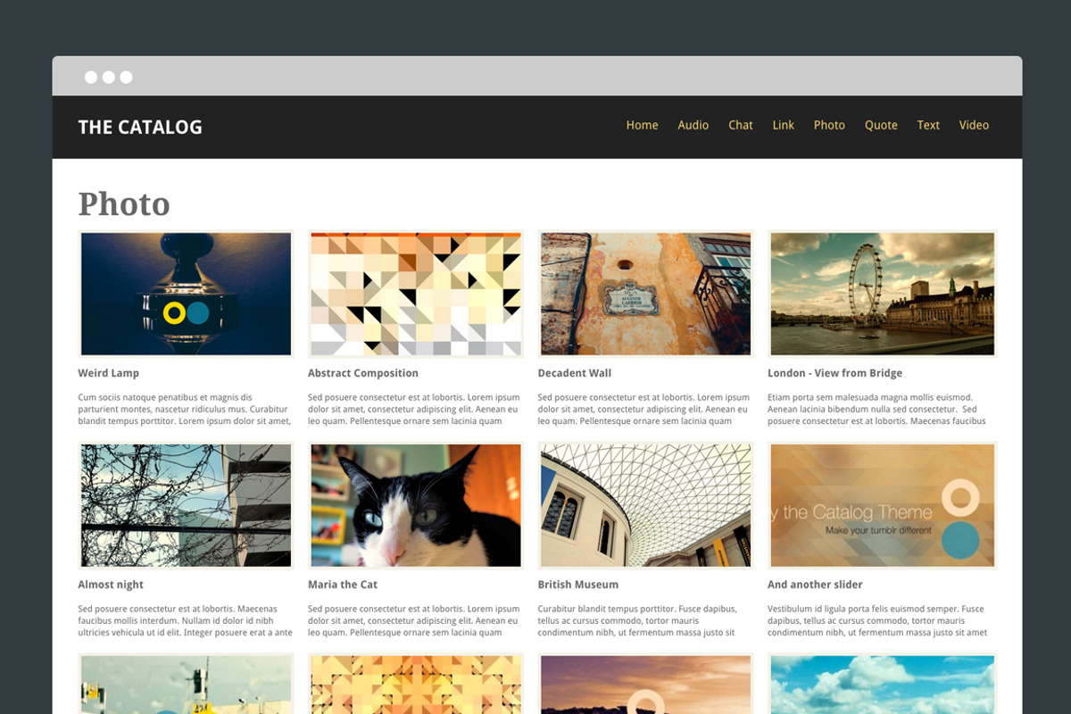 Catalog Tumblr Theme, a Websites & App Template by Themelantic (Photo 2 of 5)