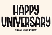 Happy Universary | Script Font, a Script Font by Scratchones (Thumbnail 1 of 8)
