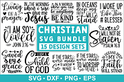 Christian Inspirational SVG Bundle, an Illustration by Designvipe (Thumbnail 1 of 3)