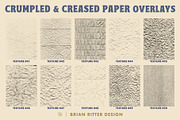 Crumpled & Creased Paper Overlays, a Texture Graphic by Brian Ritter Design (Thumbnail 11 of 12)