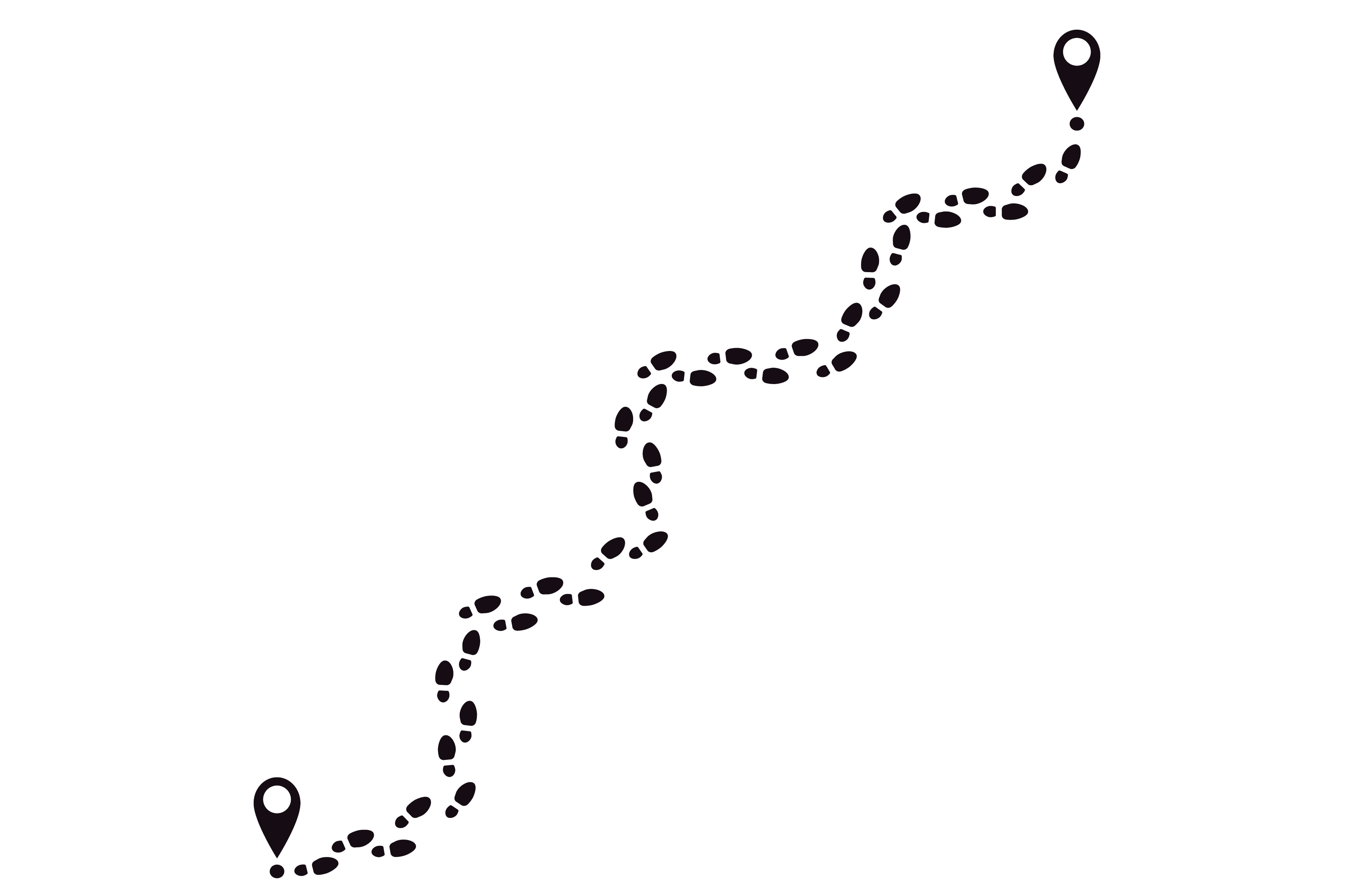 Human footprints track. Footsteps, a Background Graphic by winwin.art