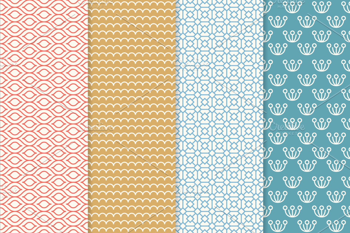 Mono line frames and patterns, a Pattern Graphic by miumiu