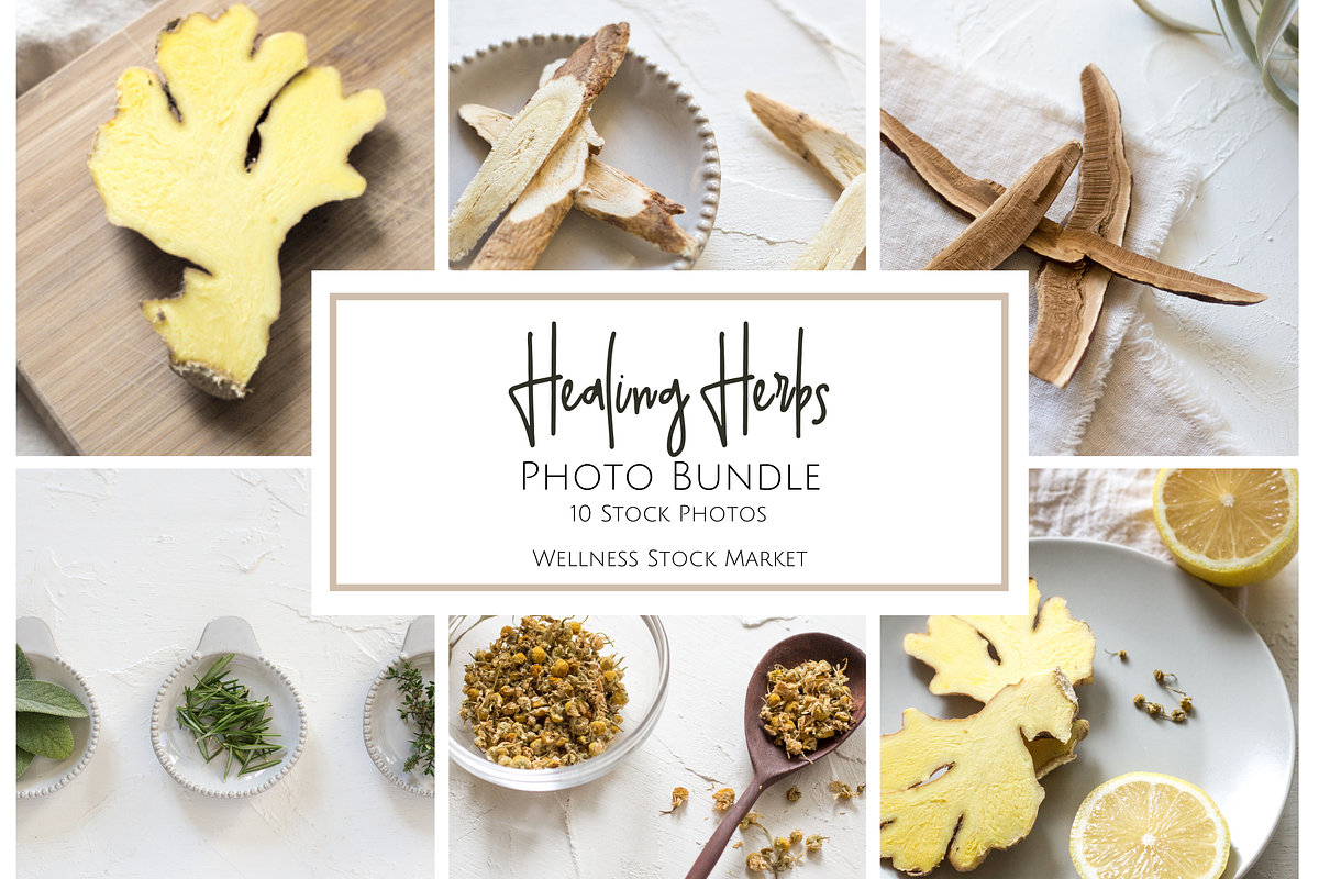 Healing Herbs Photo Bundle, a Health & Medical Photo by Wellness Stock Market (Photo 1 of 12)
